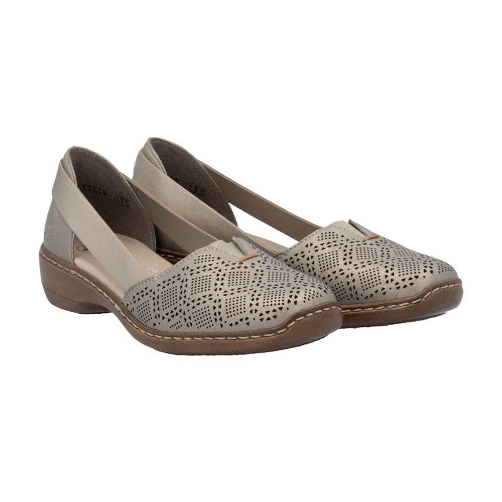 Rieker 41351 Womens Shoes Altsilber
