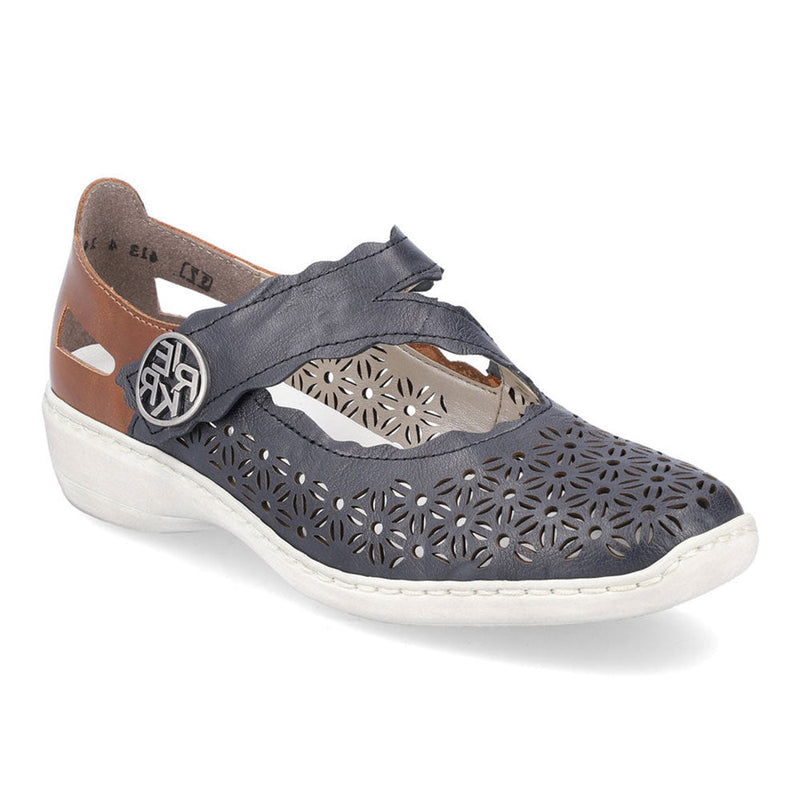 Rieker 413G4 Womens Shoes Pazifik