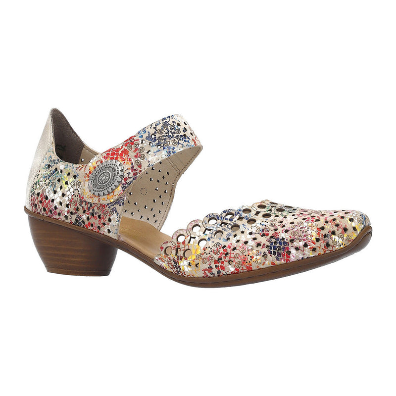 Rieker 43753 Womens Shoes Blau-Multi/Aqua