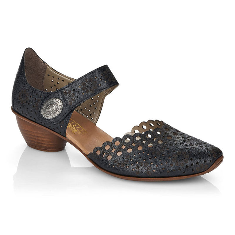 Rieker 43753 Womens Shoes Schwarz