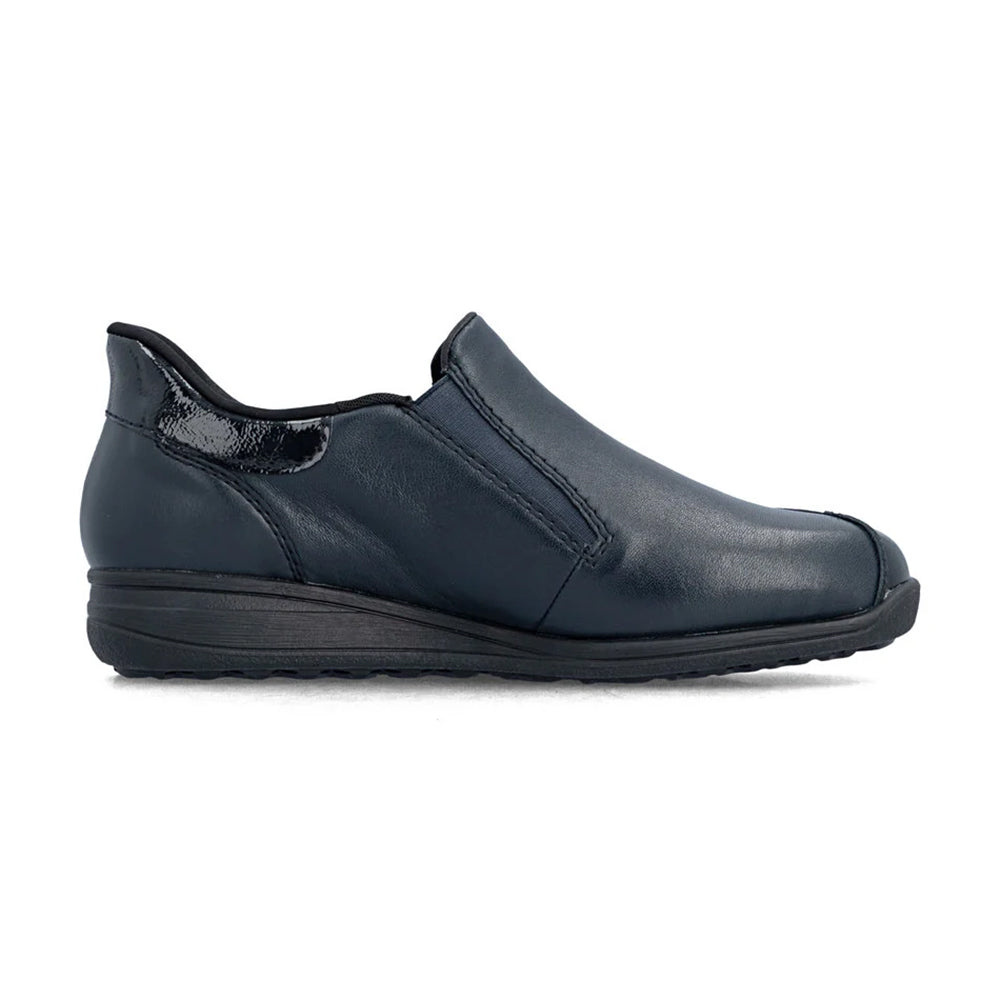 Rieker 47267 Mare Pazifik Ocean Genuine Leather Side Zip Comfort Shoe 