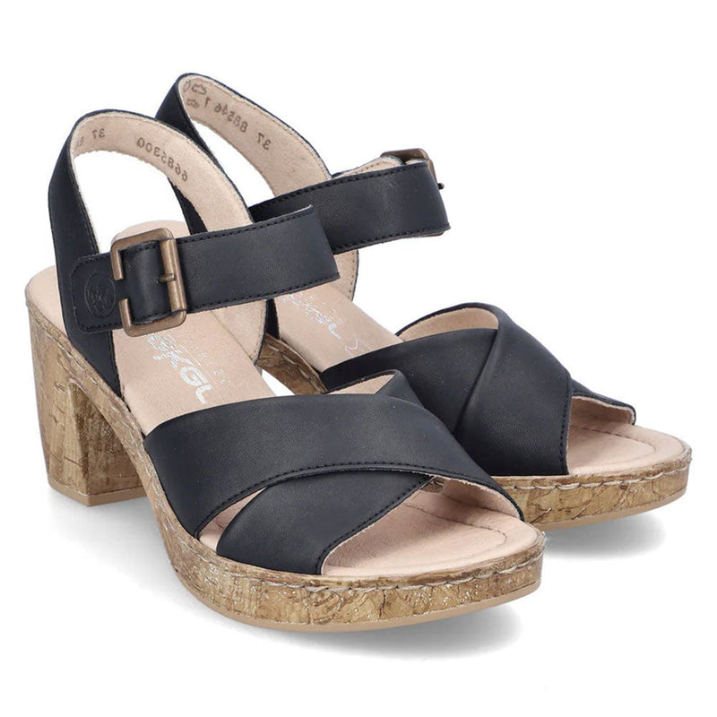 Rieker 66853 Womens Shoes Black