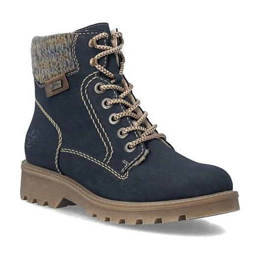 Rieker 73220 Womens Shoes Pazifik/Kastanie/Graphit