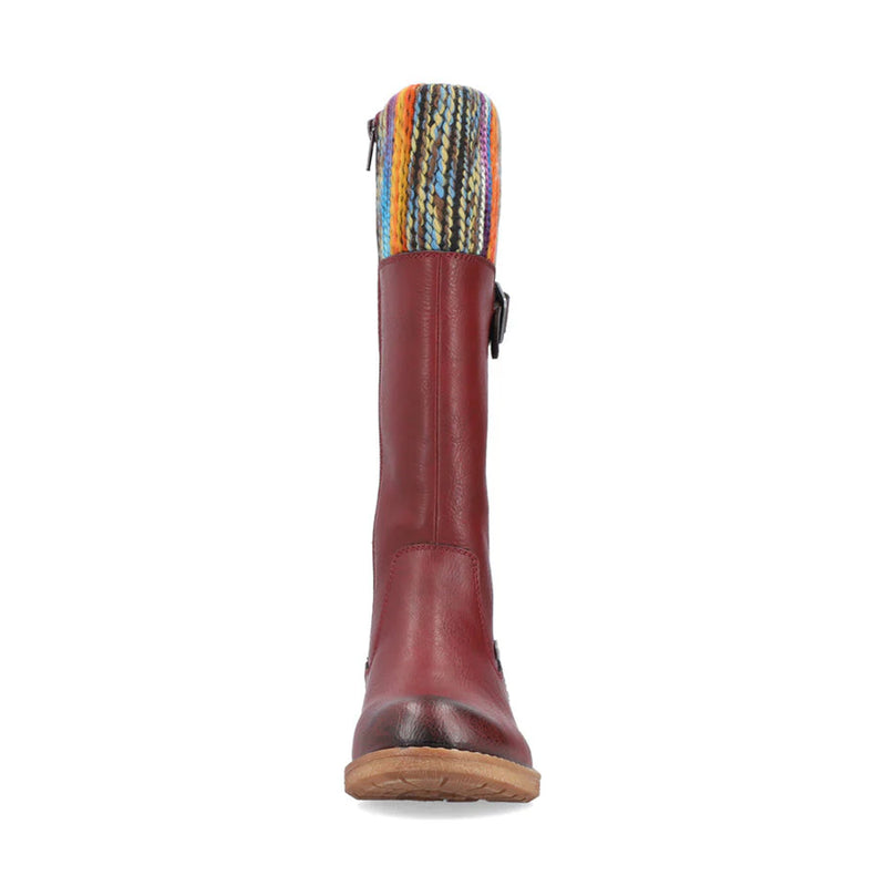 Rieker 94692 Tall Leather Fall Winter Boot Knit Cuff | Simons Shoes