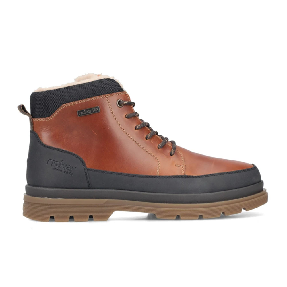 Rieker F7044 Mens Shoes Schwarz/Amaretto/Schwarz