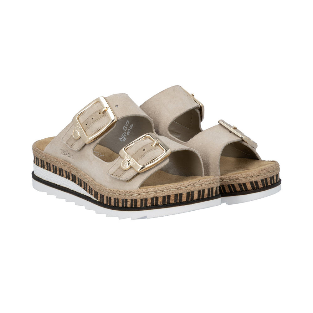 Rieker V7955 Womens Shoes Iceberg/Nude