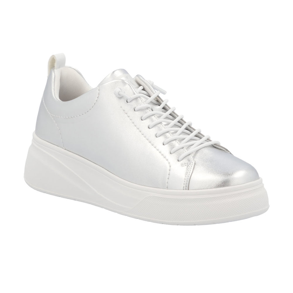 Rieker W2301 Womens Shoes Argento