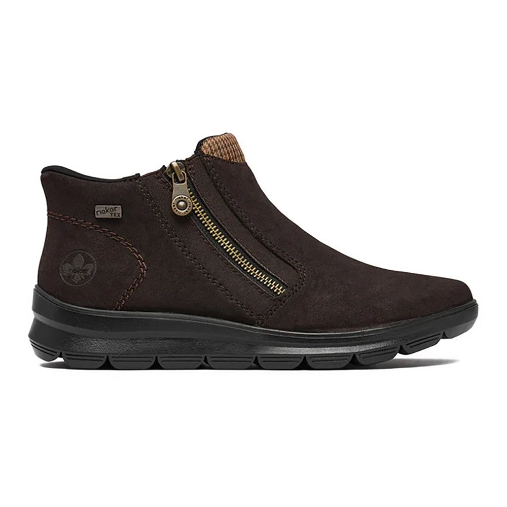 Rieker Z0059 Dark Brown Leather with Plaud Accent