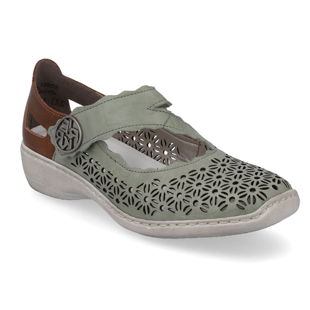 Rieker 413G4 Womens Shoes Mint