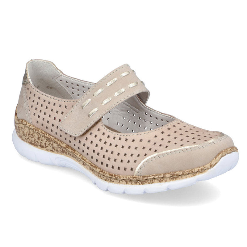 Rieker N4257 Womens Shoes Lt Gold