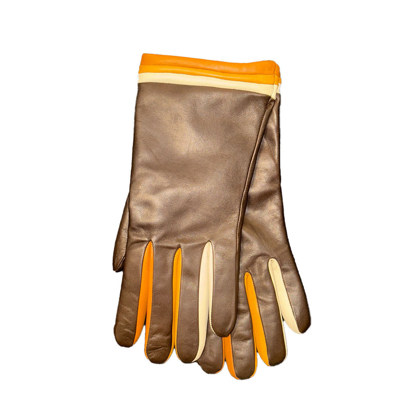santacana Lambskin Leather Gloves Accessories Marron