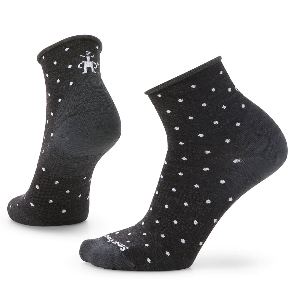 Smartwool Women's Everyday Classic Dot Ankle Socks Womens Hosiery 003 Charcoal
