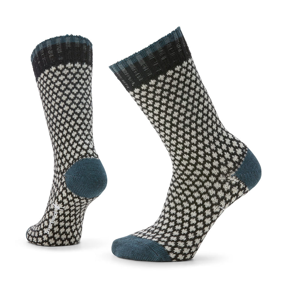 Smartwool Everyday Cozy Popcorn Polka Dot Crew Socks - SW001845 Womens Hosiery 001 Black