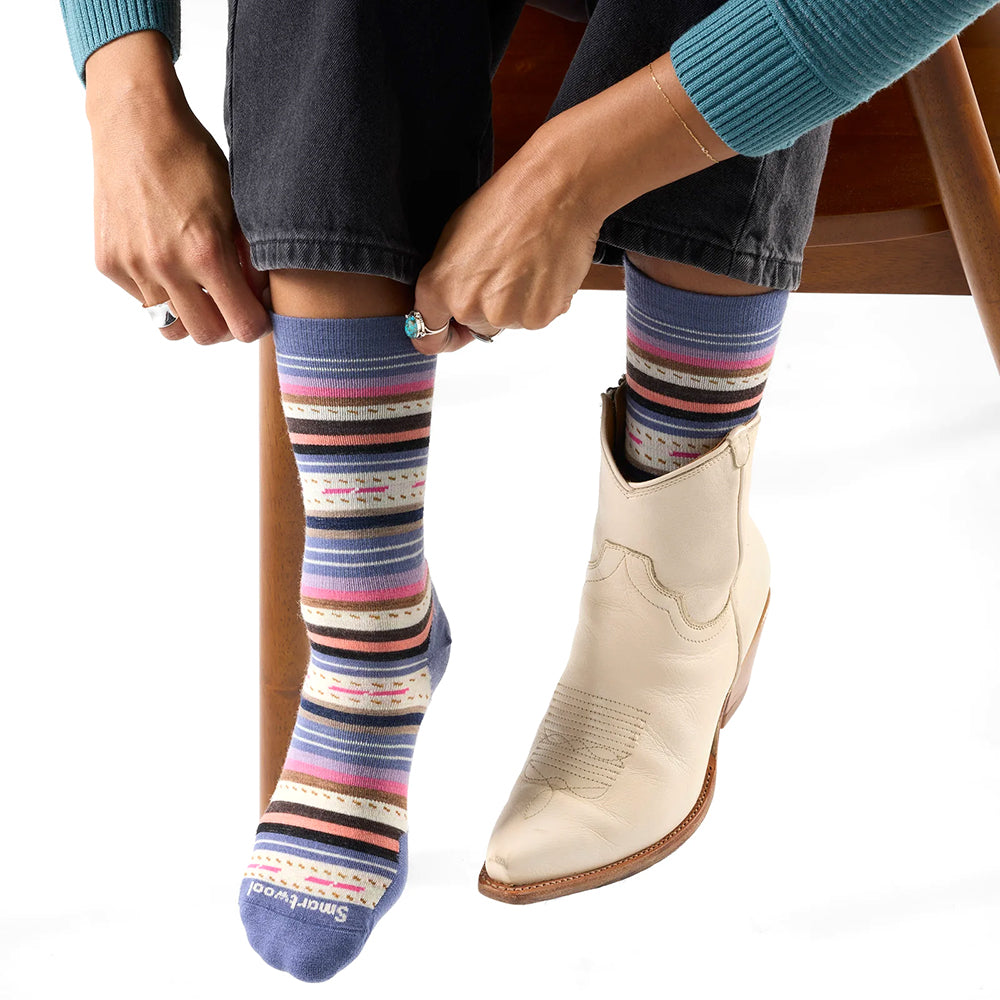 Smartwool Women's Everyday Margarita Crew Socks Womens Hosiery