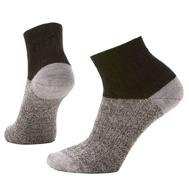 Smartwool Everyday Cable Zero Cushion Ankle Socks (SW001829) Womens Hosiery 001 Black