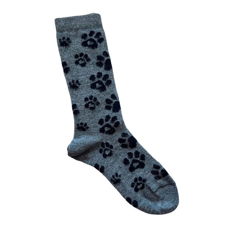Tey Art Dog Paws Alpaca Socks Womens Hosiery Denim