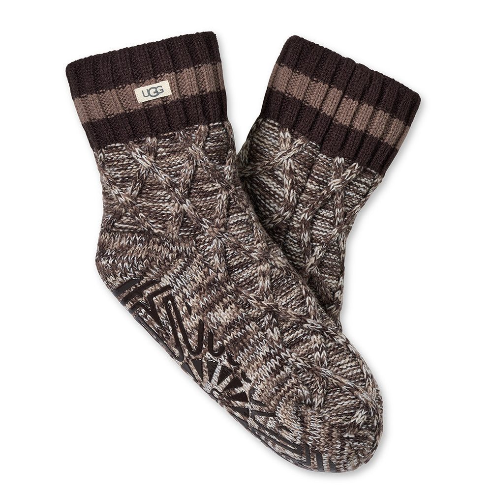 UGG W Deedee Fleece Lined Quarter II Womens Hosiery Dark Caramel
