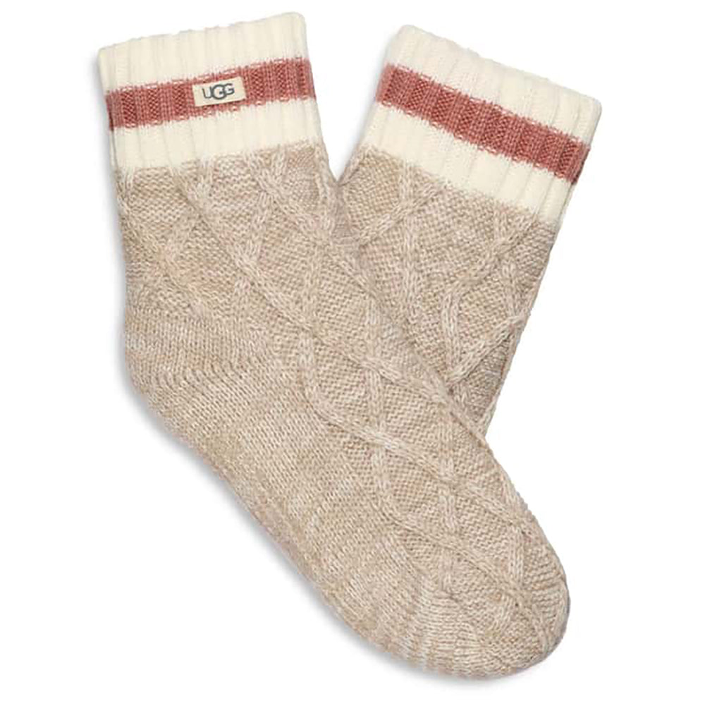 UGG Deedee Fleece Lined Quarter - Womens Womens Hosiery Putty/PinkCedar