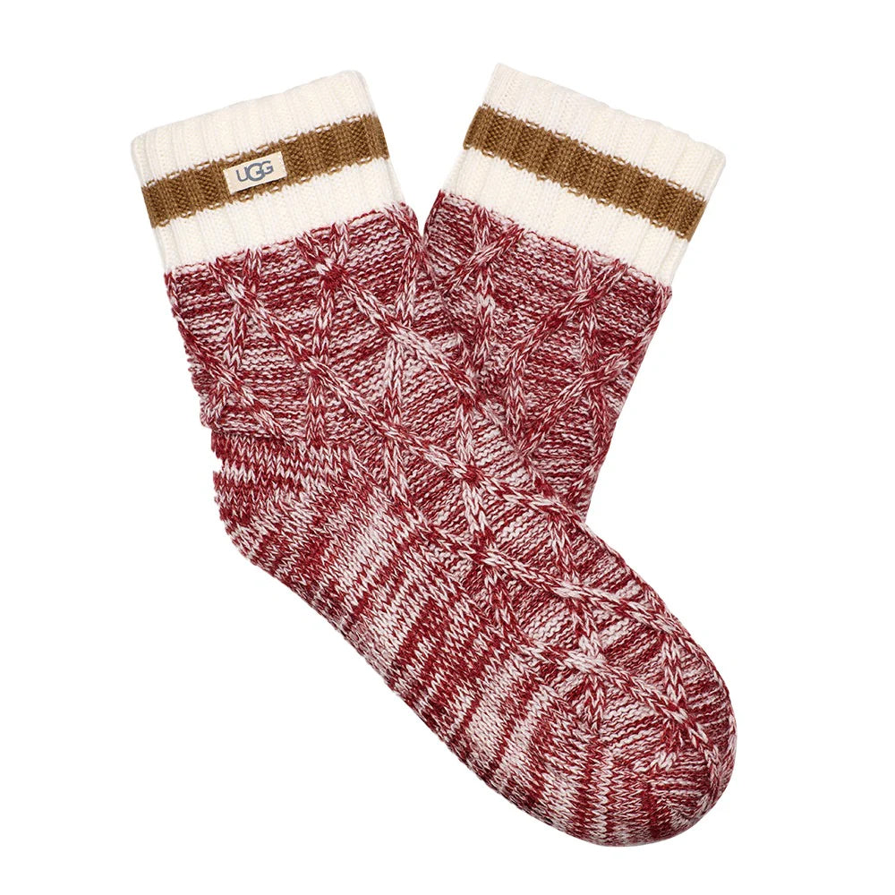 UGG Deedee Fleece Lined Quarter - Womens Womens Hosiery Putty/PinkCedar