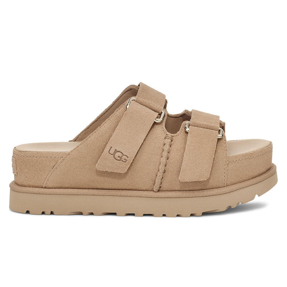 UGG Goldenstar Hi サンダル Ugg Goldenstar Hi Slide Women's Platform Sandal Suede Leather I