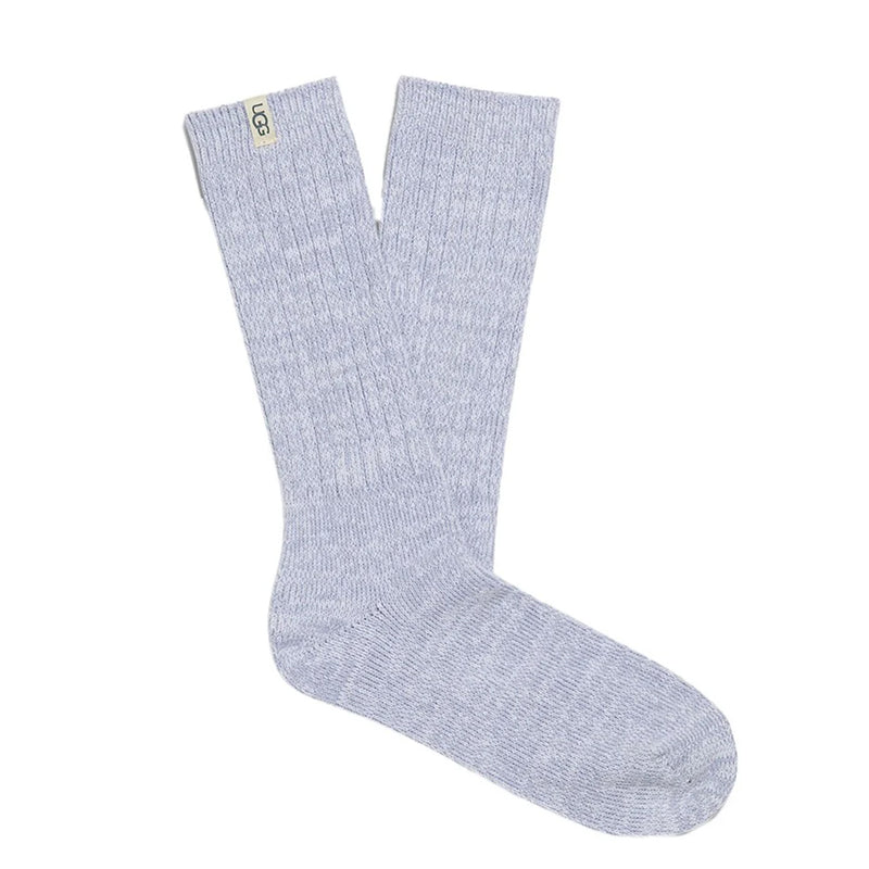 UGG Rib Knit Slouchy Crew Sock Womens Womens Hosiery Icelandic Blue