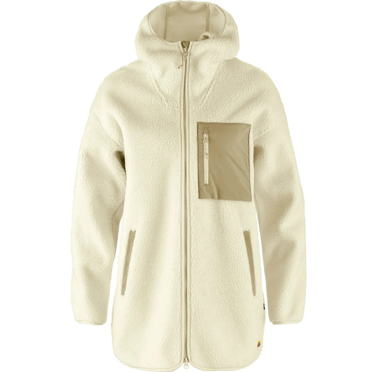 Fjallraven Vardag Pile Fleece Long W Women's Clothing Chalk White