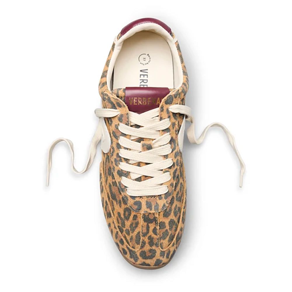 Verbenas Jamaica Leo Bronzo Bordo Cheetah Print Sporty Womens Sneaker 