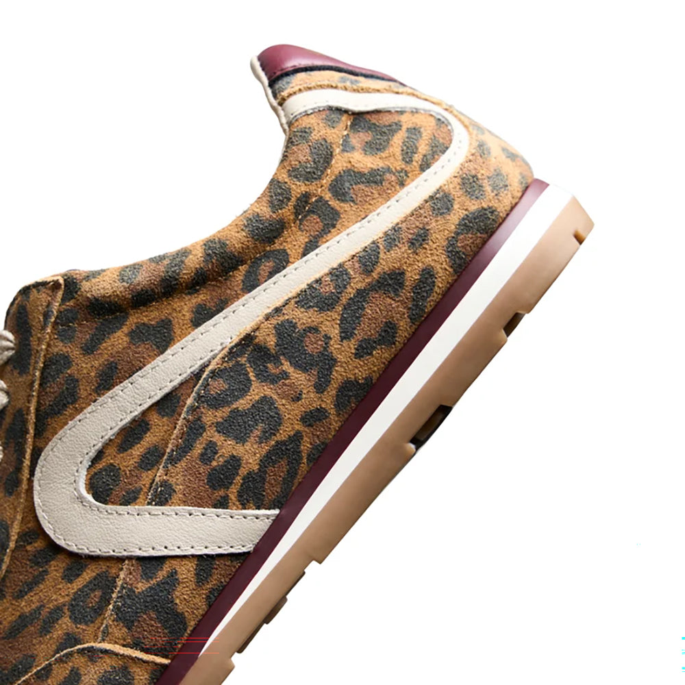 Verbenas Jamaica Leo Bronzo Bordo Cheetah Print Sporty Womens Sneaker 
