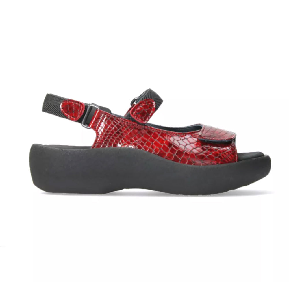 Wolky Jewel - 67-500 Womens Shoes 67-500 Red Mini Croco