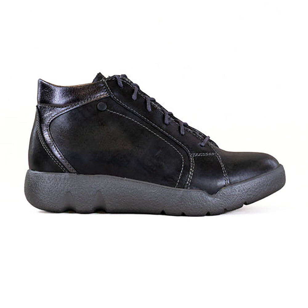 Wolky Lugana Ankle Bootie Womens Shoes 36-000 Black Effect Leather