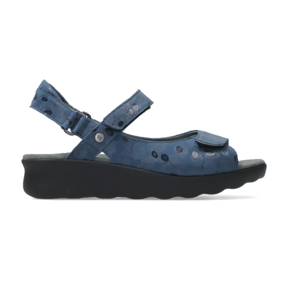 Wolky Pichu Sandal - 12-800 Blue Circles Womens Shoes 12-800 Blue Circles