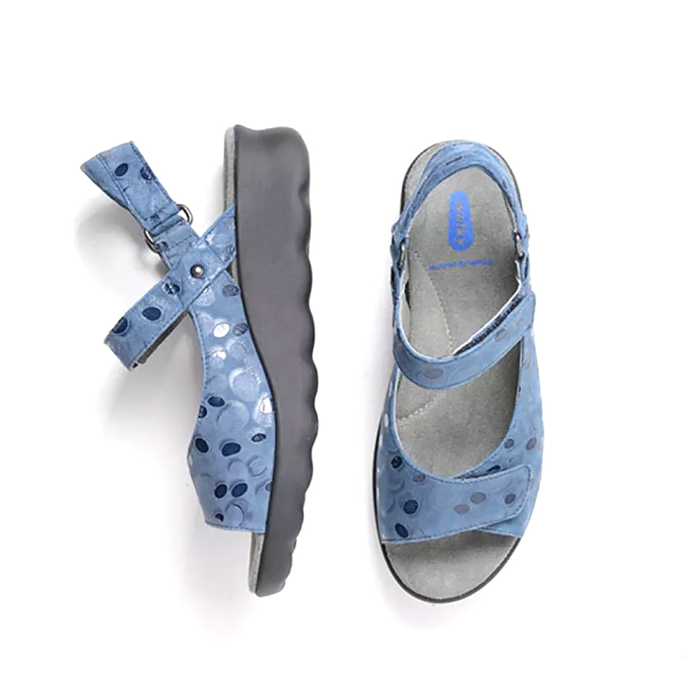 Wolky Pichu Sandal - 12-800 Blue Circles Womens Shoes