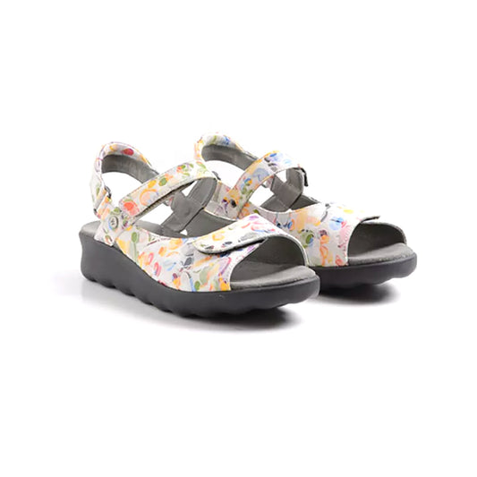 Wolky Pichu Sandal - 12-980 Multi White Womens Shoes 12-980 Multi White