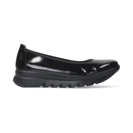 Wolky Snallerina Womens Shoes 96-000 Black Biocare Patent Black