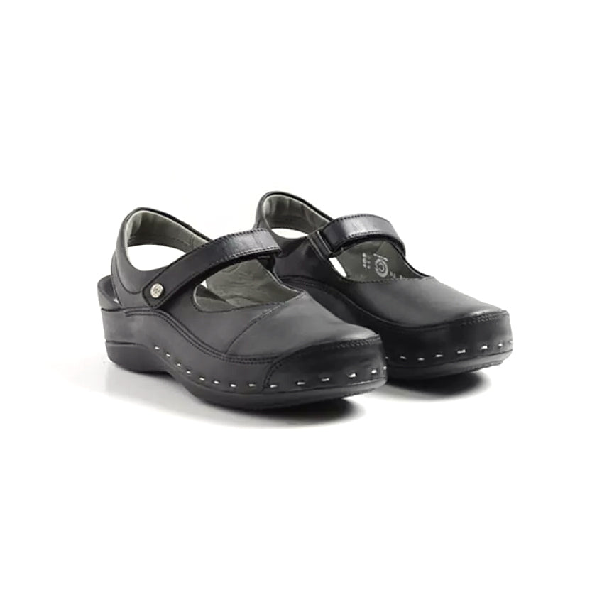 Wolky Strap Cloggy 6015 Leather Memory Foam Clog | Simons Shoes