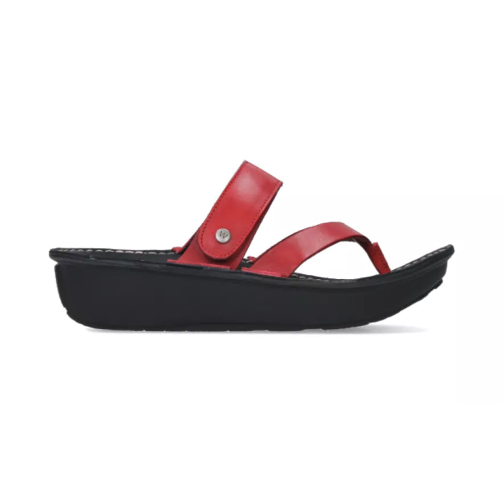 Wolky Tahiti Thong Sandal - 350 Red Womens Shoes 350 Red