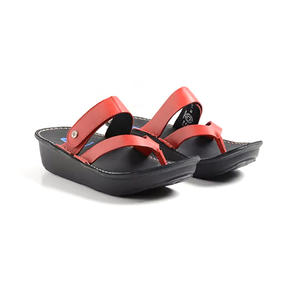 Wolky Tahiti Thong Sandal - 350 Red Womens Shoes 350 Red