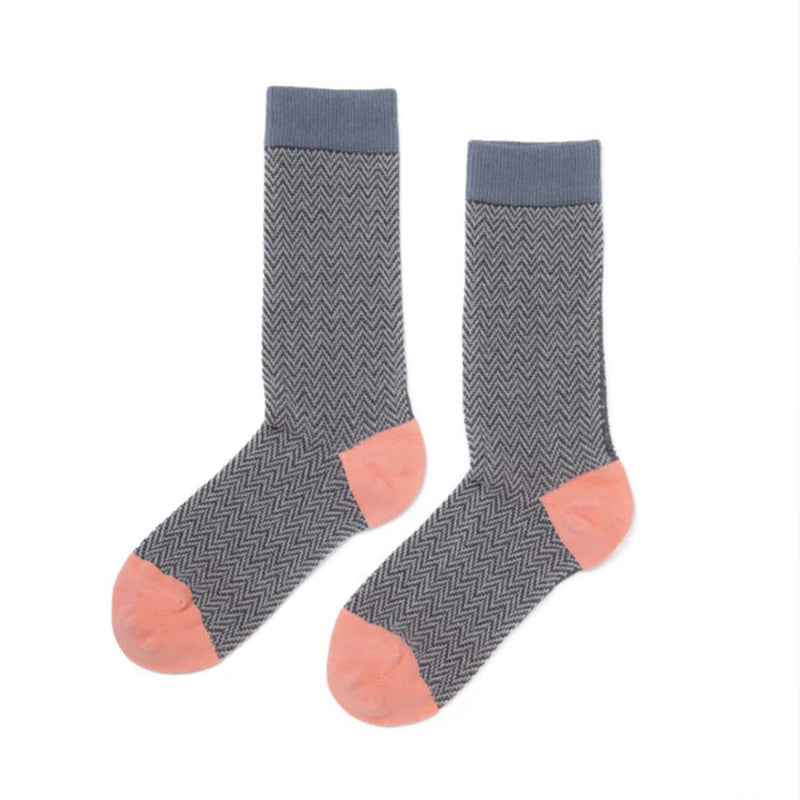 Zkano Signature Herringbone - Organic Cotton Tall Crew Socks | Simons Shoes