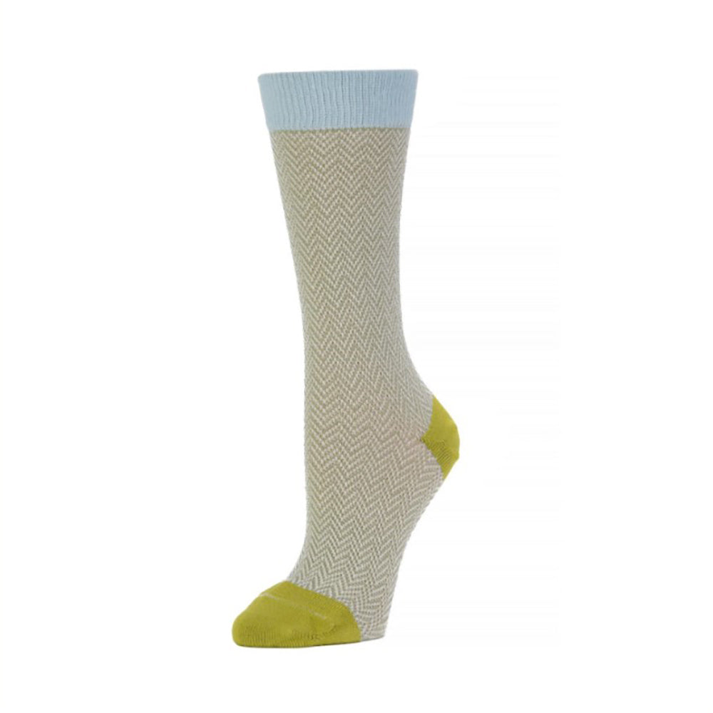 Zkano Signature Herringbone - Organic Cotton Tall Crew Socks Womens Hosiery