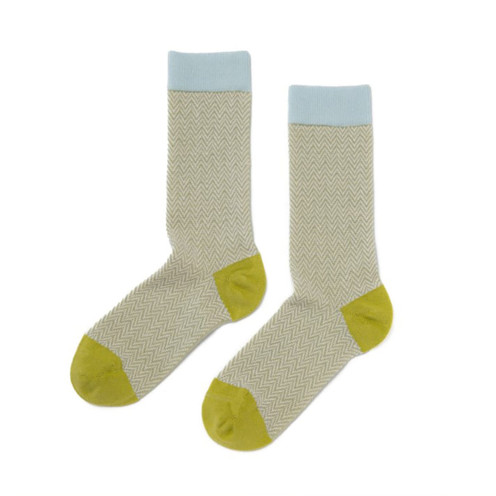 Zkano Signature Herringbone - Organic Cotton Tall Crew Socks Womens Hosiery Sagebrush