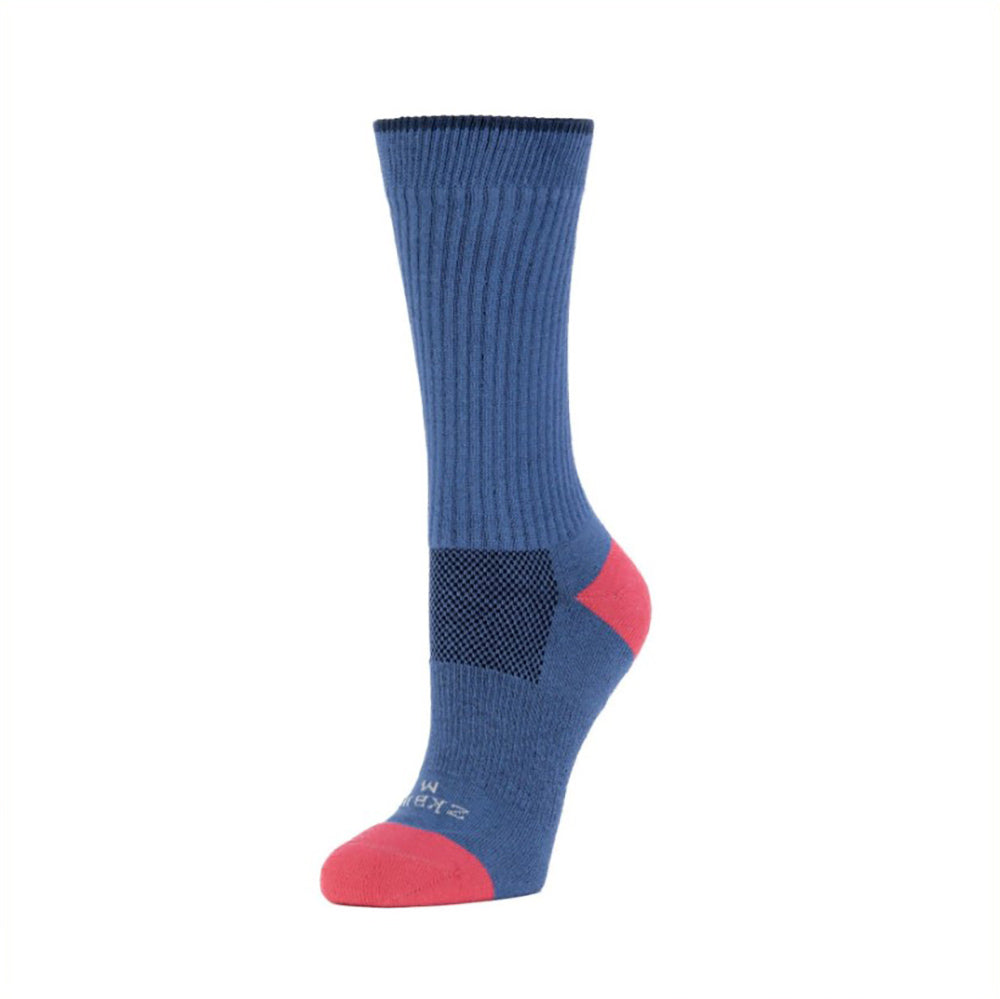 Zkano Performance Organic Cotton Cushion Crew Womens Hosiery Cornflower