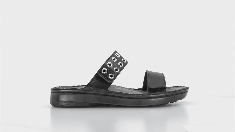 Naot Alameda Women's Riveted Leather Adjustable Two Strap Slide Sandal ...