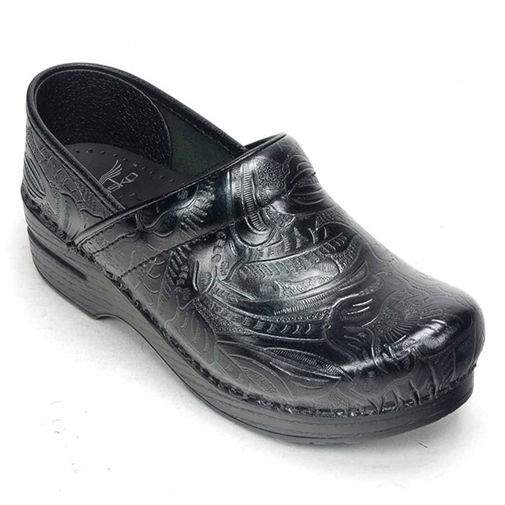Dansko Professional Black Tooled Womens Shoes Tool Black