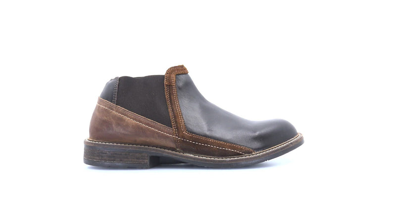 Naot Business Men's Classic Leather Slip On Ankle Boot S7D Roast Saddle/Seal Brown Suede | Simons Shoes