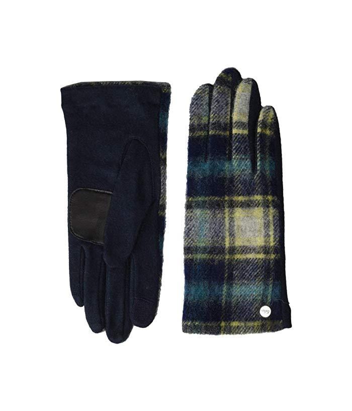 Echo Design Heritage Plaid Glove (EGO146) Women's Clothing navy blues