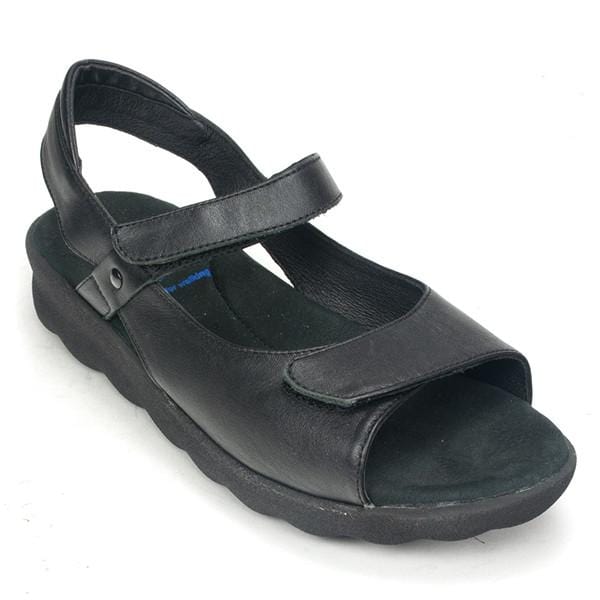 Wolky Pichu Adjustable Sandal (1890) Womens Shoes 300 Black Leather