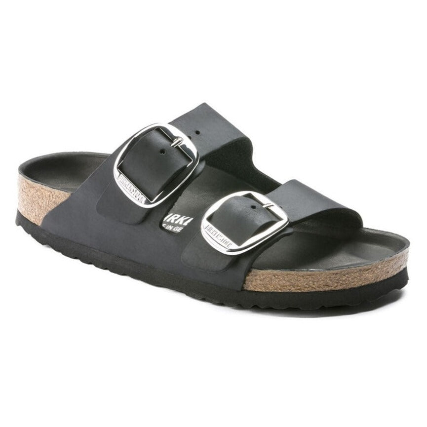 Birkenstock Arizona Big Buckle Sandal Womens Shoes 074-Black Leather