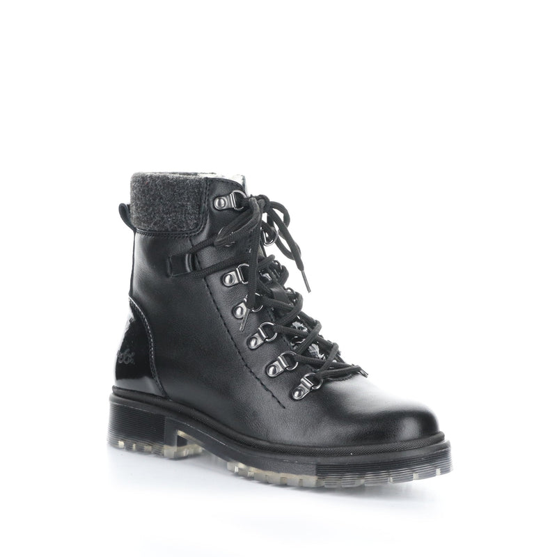 Bos & Co Axel Combat Boot Womens Shoes Black