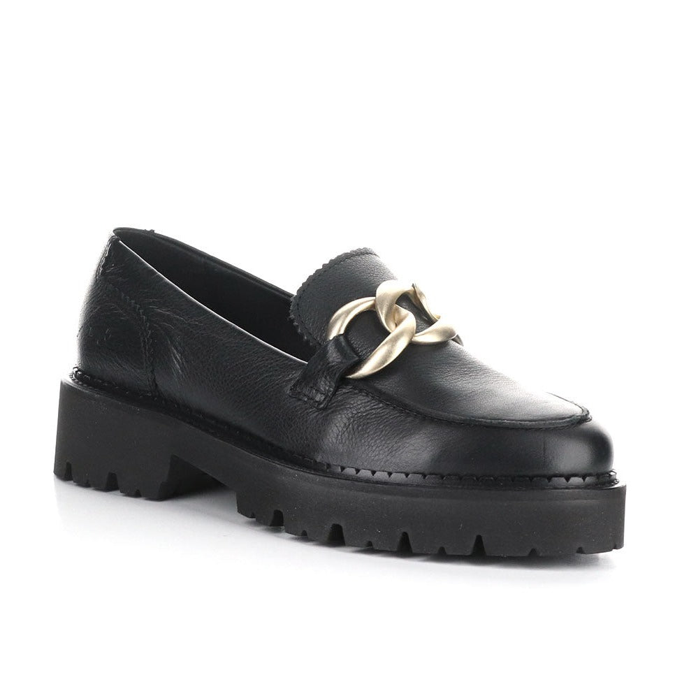 Bos & Co Basse Platform Loafer Womens Shoes Black