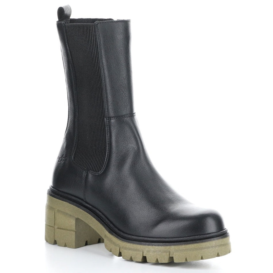 Bos & Co Brunas Waterproof Boot Womens Shoes Black w/Green